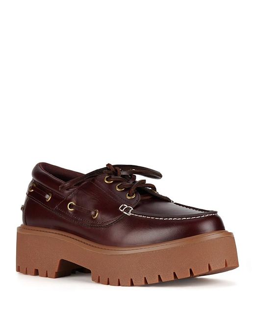 Jeffrey Campbell Brown Crushed Lug Platform Boat Loafers