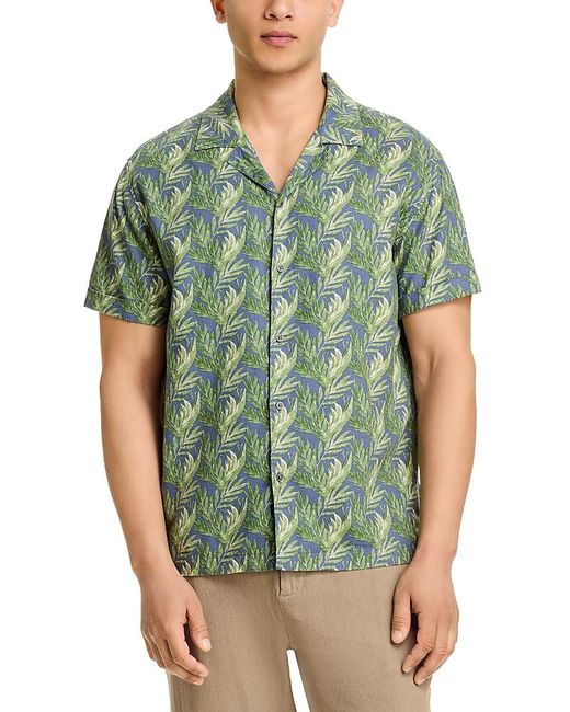 Rails Green Atlas Slate Leaf Short Sleeve Shirt for men