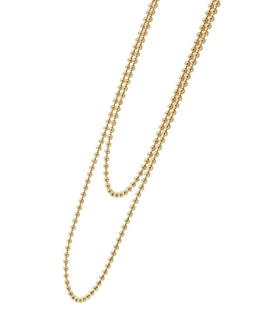 18k Gold Ball Chain Necklace 