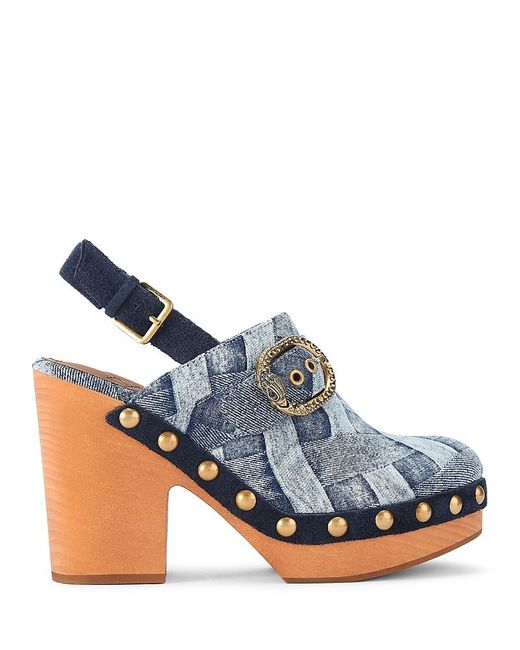 Kurt Geiger Blue Mayfair Clog Slingback Pumps