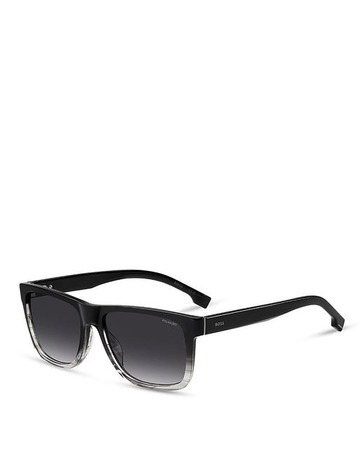 Boss Black Rectangle Sunglasses, 57Mm for men
