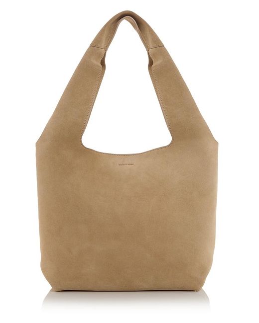 Veronica Beard Brown Sling Suede Shoulder Bag