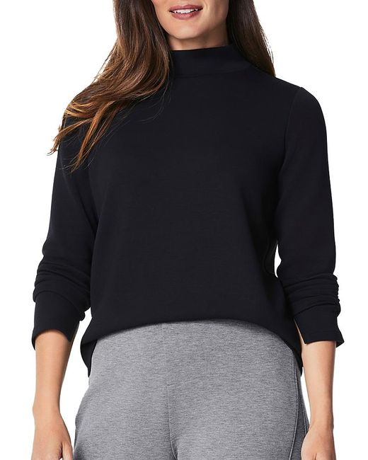Spanx Black Airessentials Mock Neck Top