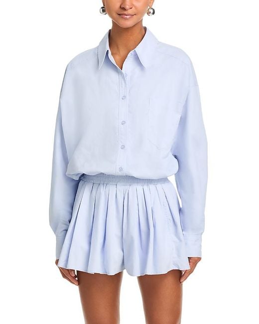 Line & Dot Blue Arlen Romper