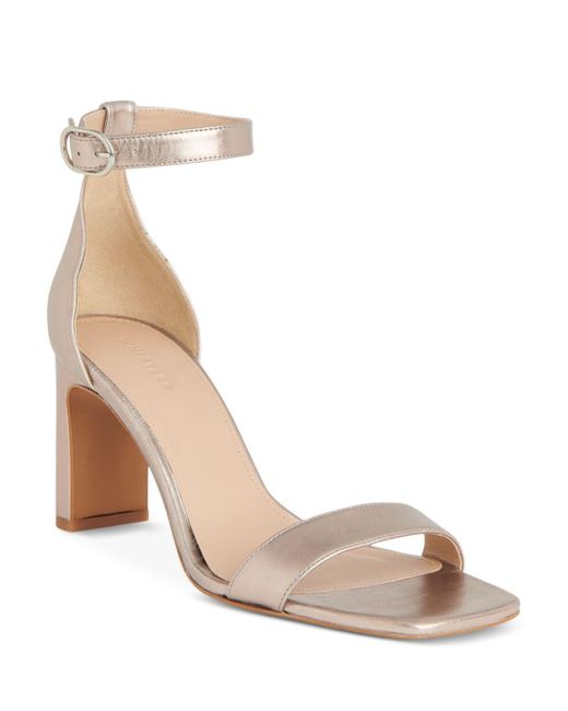 Whistles Leena Square Toe High Heel Sandals in Metallic Lyst