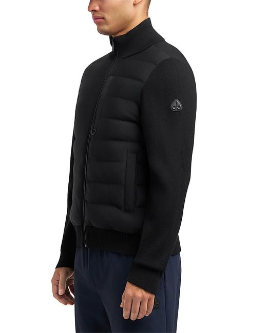 Moose Knuckles Black Kamet Hybrid Down Jacket for men