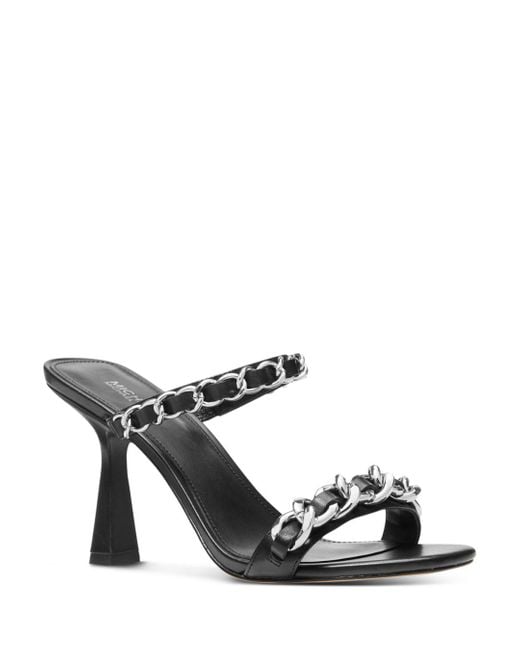 MICHAEL Michael Kors Clara Embellished Slip On Sandals in Black | Lyst