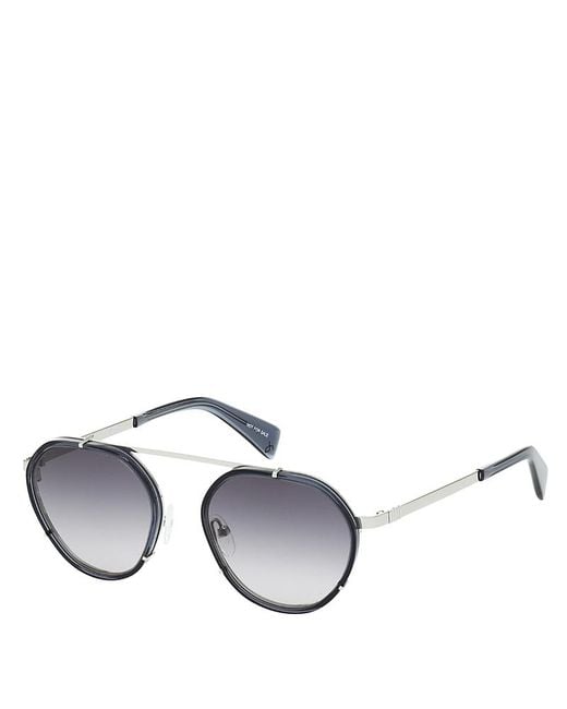 Rag & Bone White Round Sunglasses, 51Mm