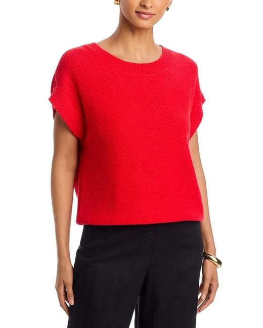 SINGLE THREAD Red Thick And Thin Sweater