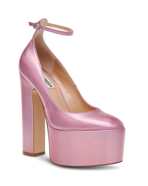 Steve Madden Skyrise Ankle Strap Platform High Heel Pumps in Pink Lyst