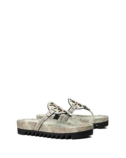 Tory Burch White Miller Cloud Lug Sandals