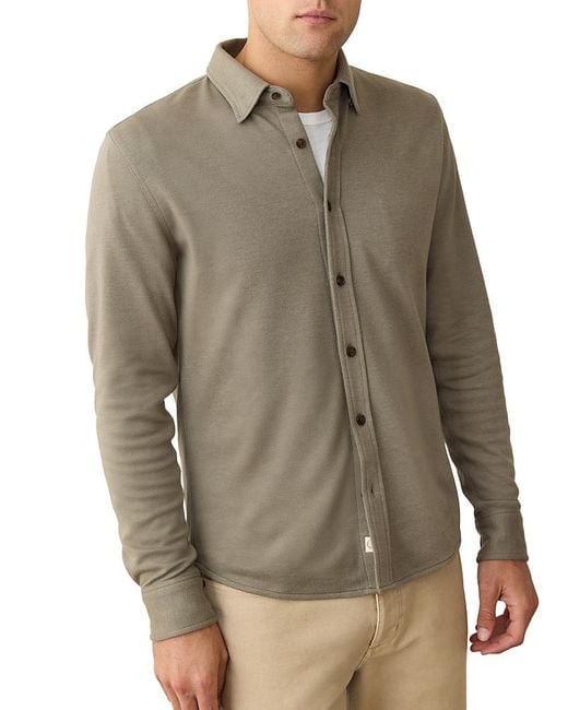 Marine Layer Men's Brown Pacifica Stretch Shirt