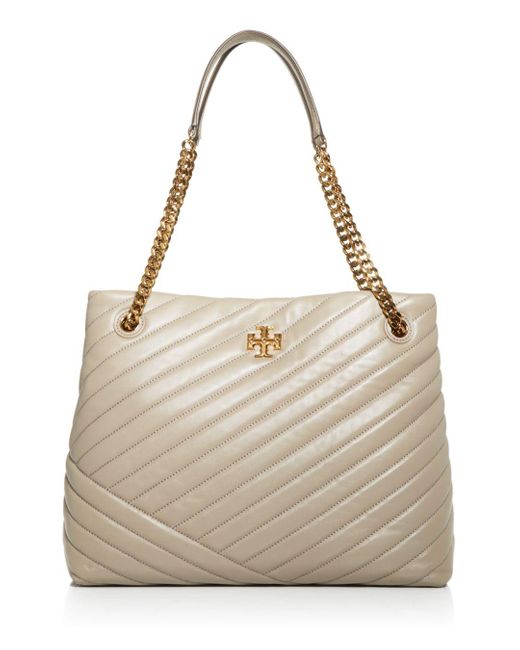 kira chevron tote taupe