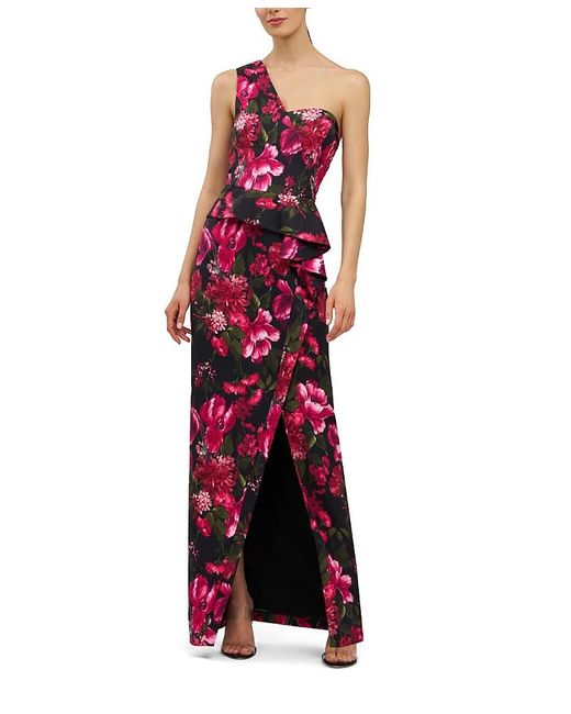 Kay Unger Red Josephine Column Gown