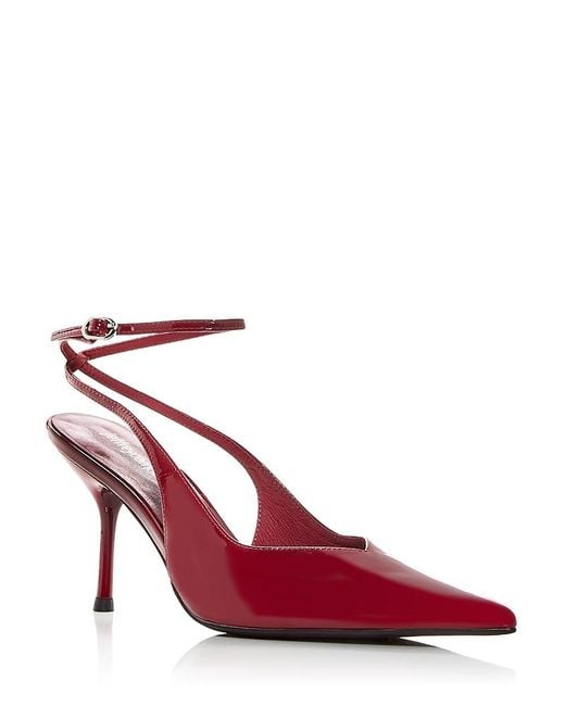 Jeffrey Campbell Red Executive Pointed Toe Slingback Pumps