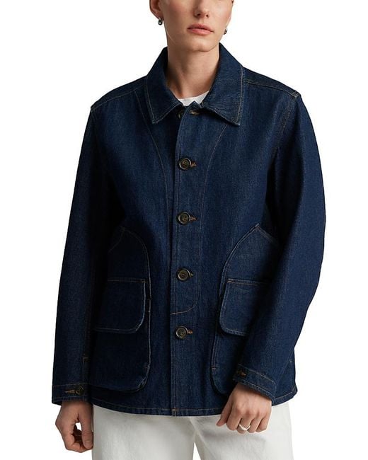 Argent Blue Abra Denim Work Jacket