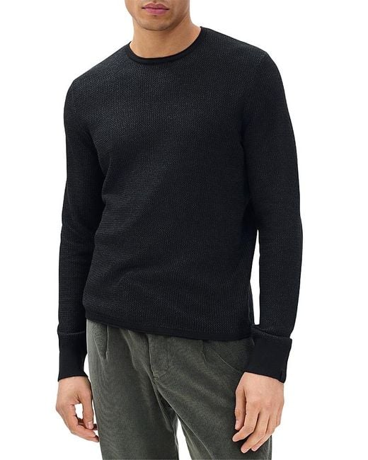 Rag & Bone Black Gregory Merino Wool Blend Sweater for men