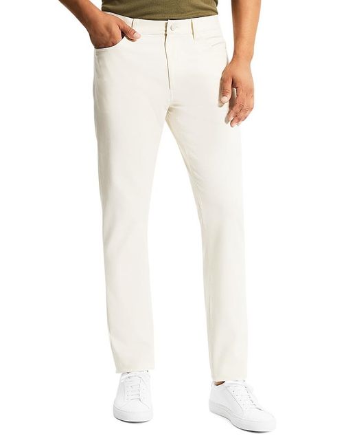 Theory White Raffi Slim Fit Pants for men