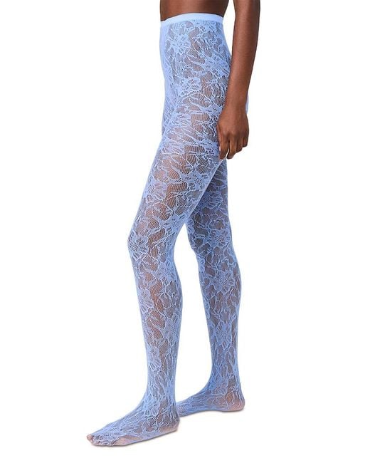 Stems Blue Eden Mesh Tights