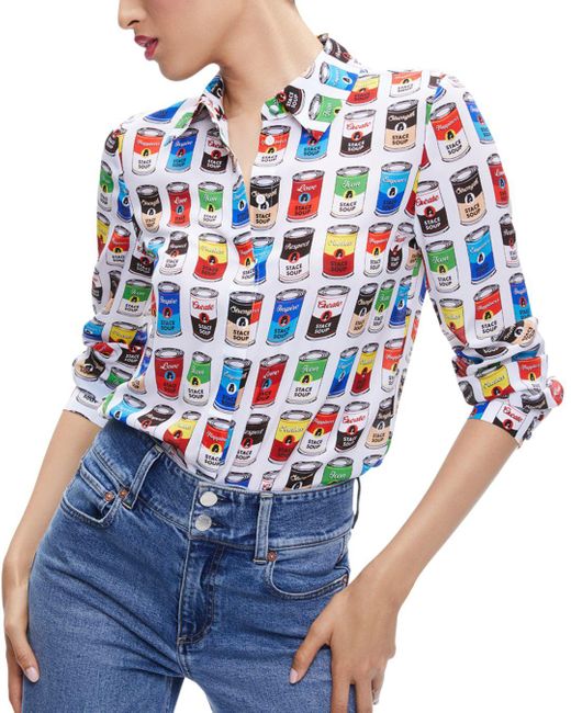 The Wilks Button-Up Blouse in Denim