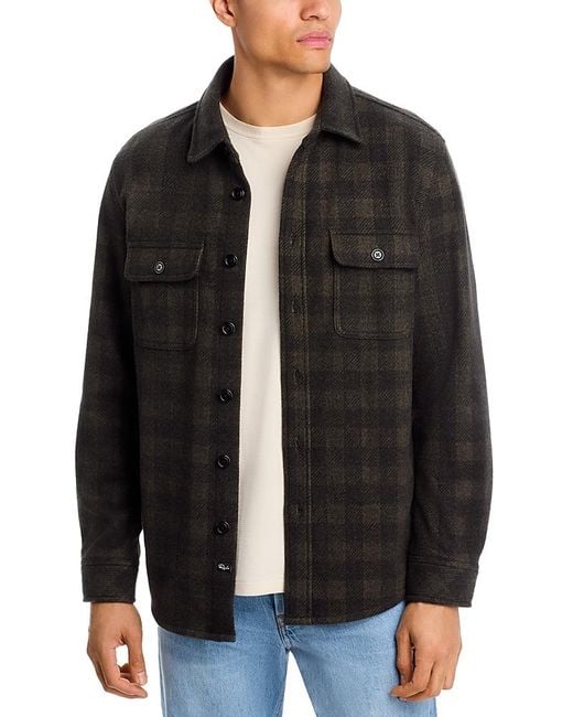 Rails Black Alder Button Front Shirt Jacket for men