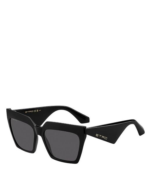 Etro Black Rectangular Sunglasses, 58Mm