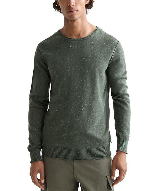 Scotch & Soda Green Neps Regular Fit Sweater for men
