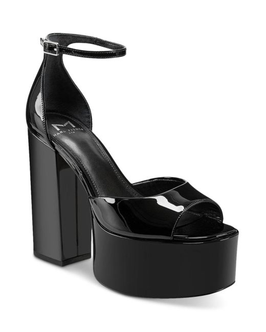 Marc Fisher Mldella Square Toe High Heel Platform Sandals in Black Lyst