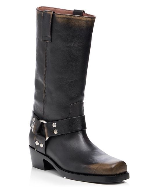 Paris Texas Black Roxy Harness Boots