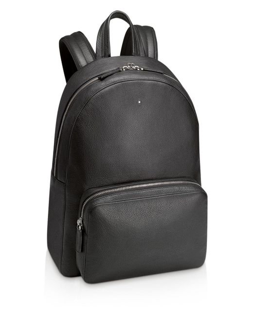 soft black leather backpack