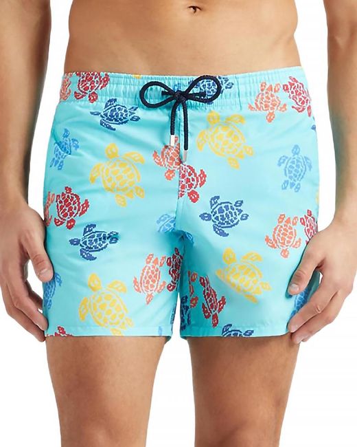 Vilebrequin Blue Moorea Printed 5.5 Swim Shorts for men