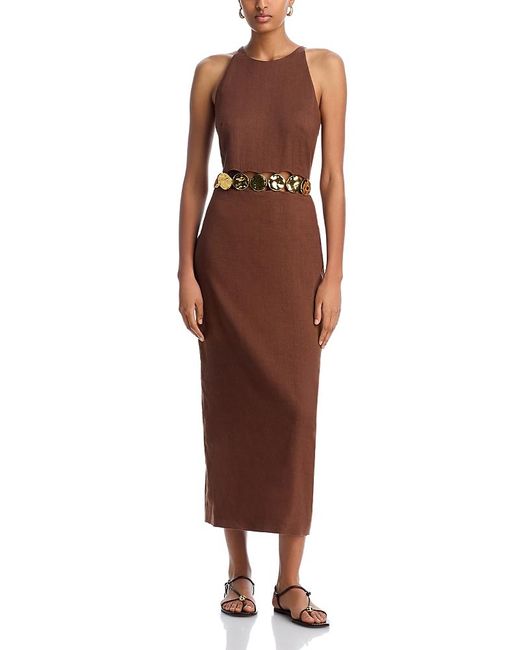 Veronica Beard Brown Isla Open Midriff Dress