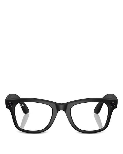 Ray-Ban Meta Wayfarer Large Square Ai Glasses, 53Mm in Black for