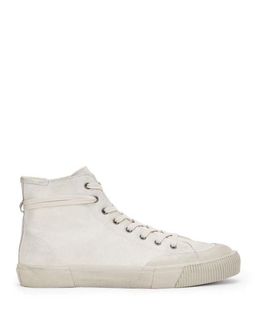 AllSaints Suede Dumont High Top Sneakers in Chalk White (Natural) for ...