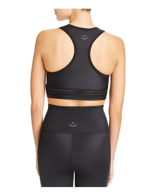 Lyst Beyond Yoga Mesh To Impress Sports Bra in Black