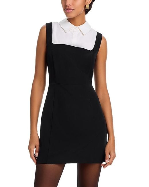 French Connection Echo Crepe Sleeveless Dress in Black | Lyst