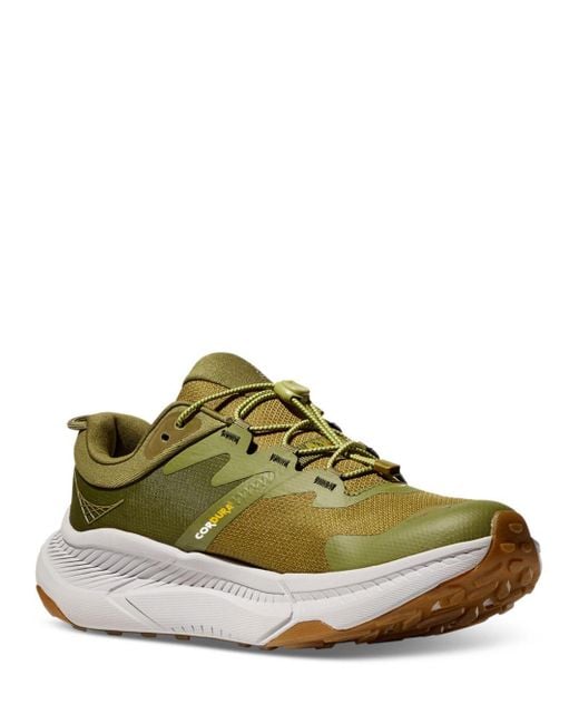 Hoka One One Transport Water Resistant Lace Up Sneakers in Green for