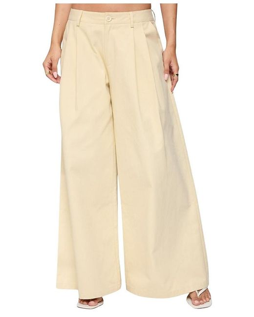 Edikted Natural Lennon Ultra Wide Leg Pants