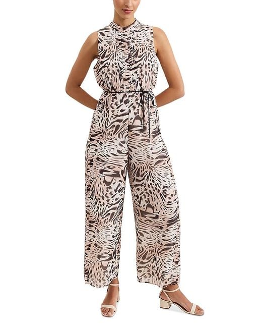 Phase Eight Multicolor Lorainne Leopard Print Jumpsuit