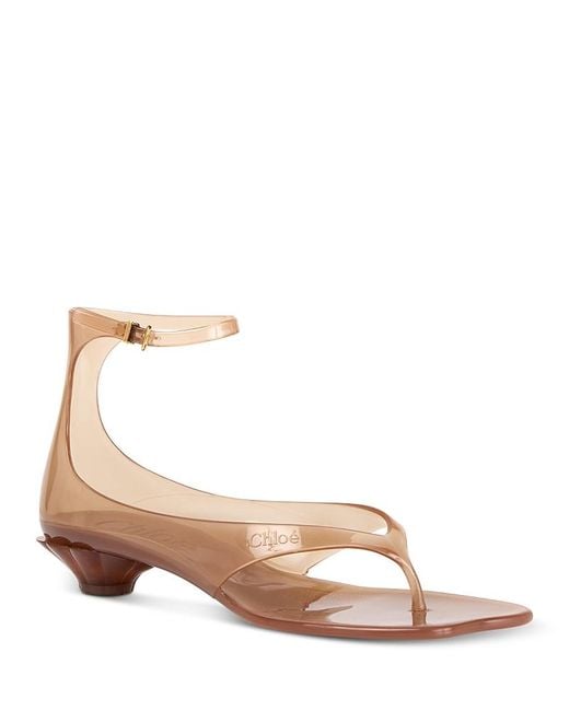 Chloé Pink Jelly Sandals