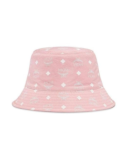 MCM Pink Reversible Bucket Hat for men