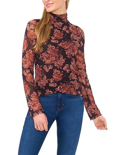 Ted Baker Red Knit Turtleneck Top
