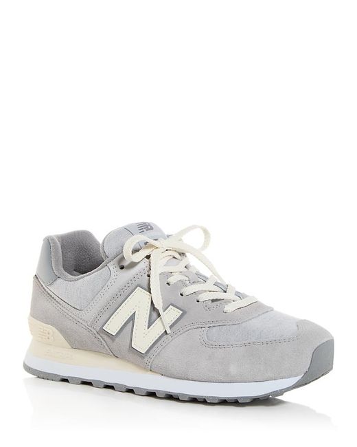 New Balance White 574 Low Top Sneakers