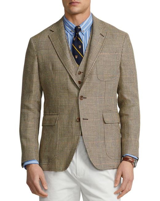 Polo Ralph Lauren Polo Soft Glen Plaid Linen Sport Coat for Men Lyst