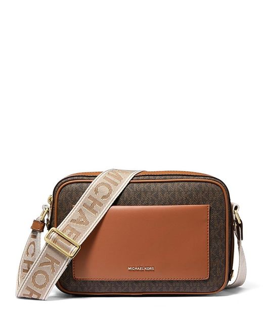 Michael Kors Brown Maeve Large East/West Pocket Crossbody