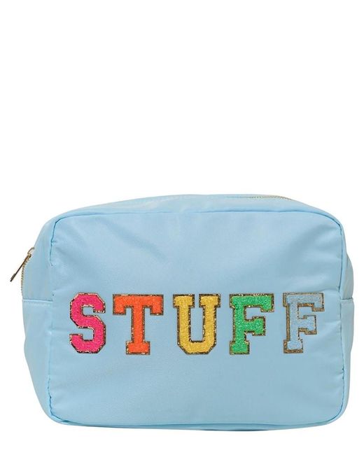 Malibu Sugar Blue With Stuff Patch Nylon Pouch