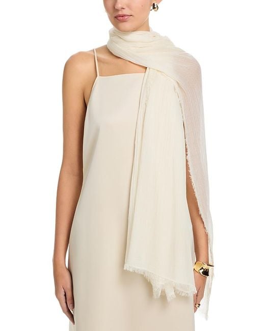 Echo White Essential Modal & Silk Scarf