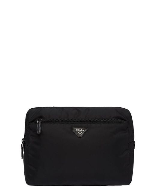 Prada Black Large Re-Nylon Travel Pouch