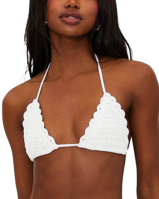 Beach Riot Brown Winona Crochet Triangle Bikini Top