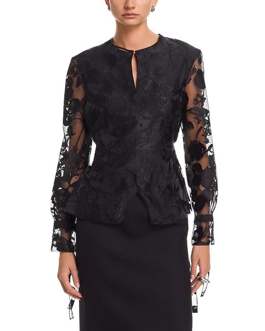 McQueen Black Long Sleeve Top